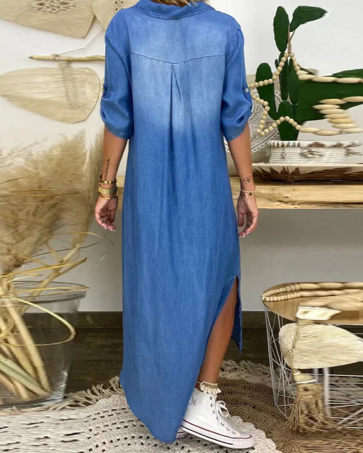 Florence - Denim Maxi Dress