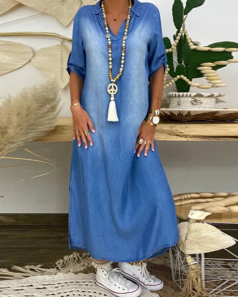 Willow - Denim Maxi Dress