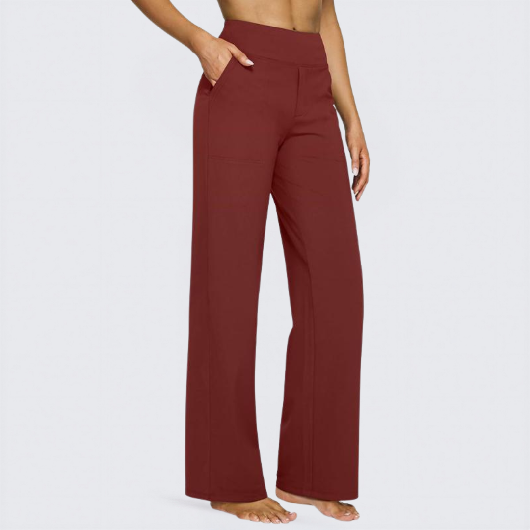 Saskia | Comfortable High-Waist Wide Leg Pants for Yoga and Outdoor Fun