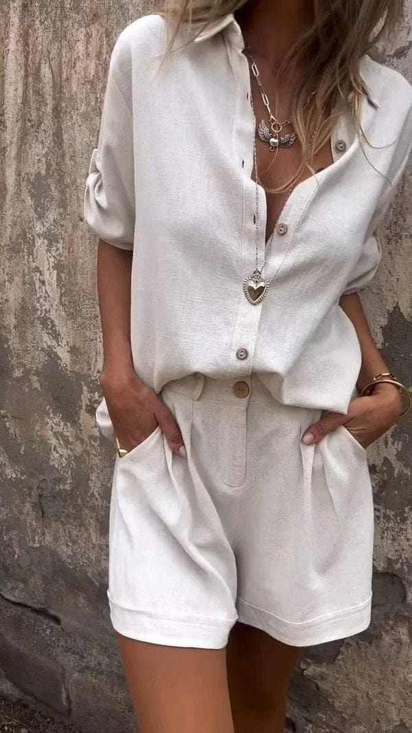 Magdalena | Airy buttoned set
