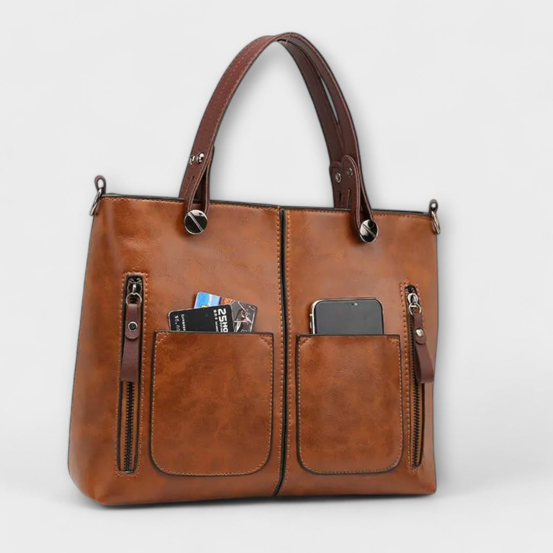 Olivia - Elegant Leather Tote