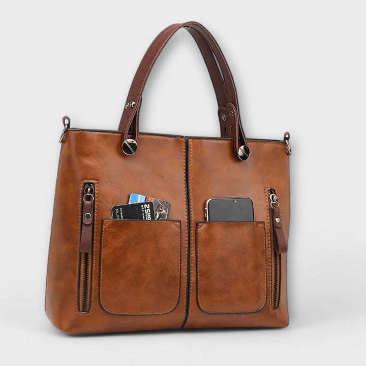 Olivia - Elegant Leather Tote