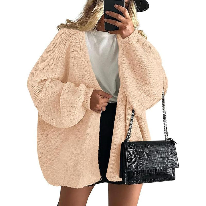 Hayley | Oversized Fit Lantern Sleeve Autumn Knit Cardigan