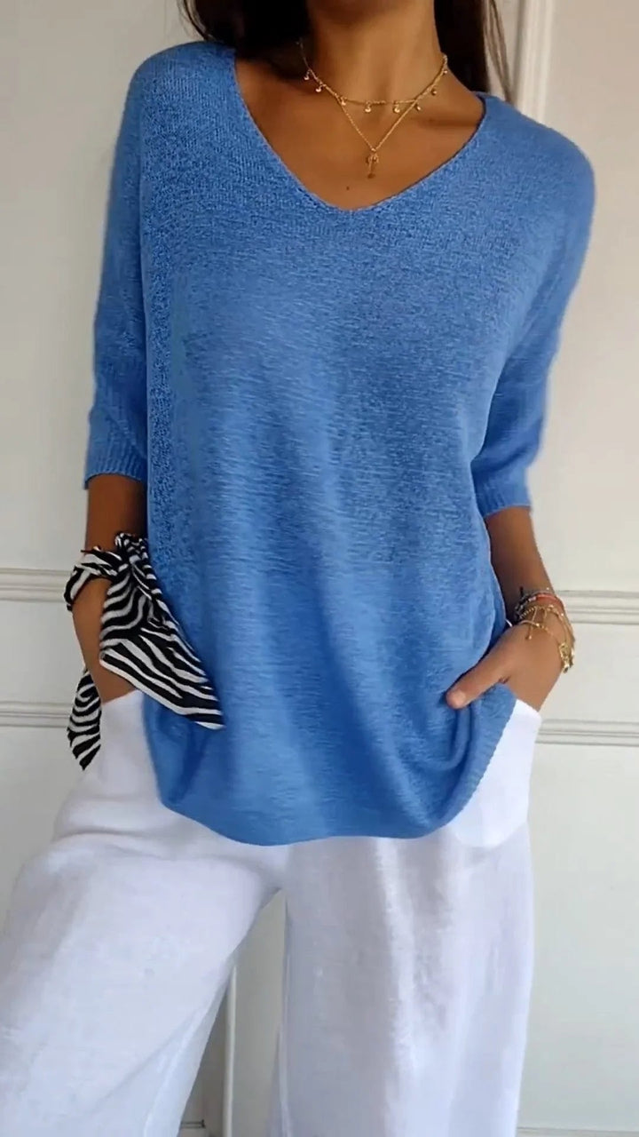 Isabelle | Casual V-Neck Top