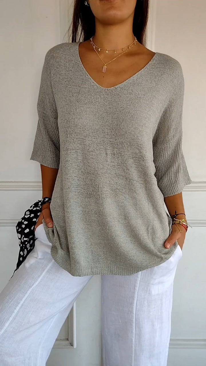 Isabelle | Casual V-Neck Top