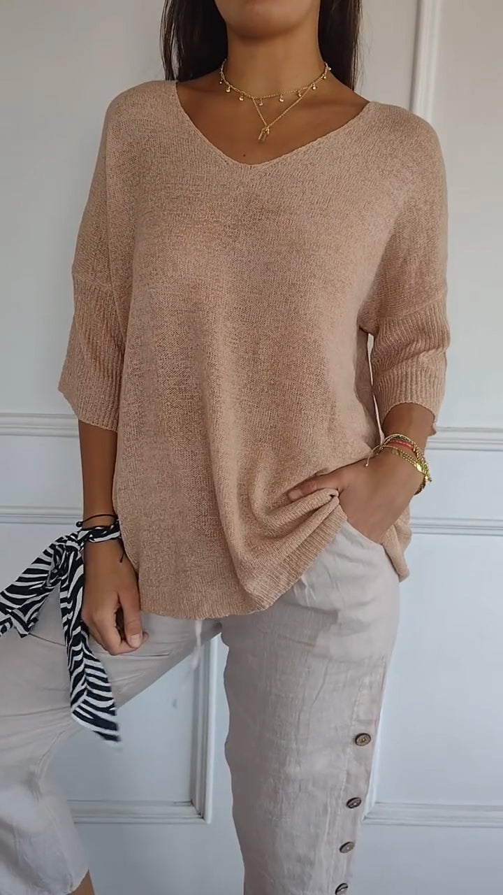Isabelle | Casual V-Neck Top