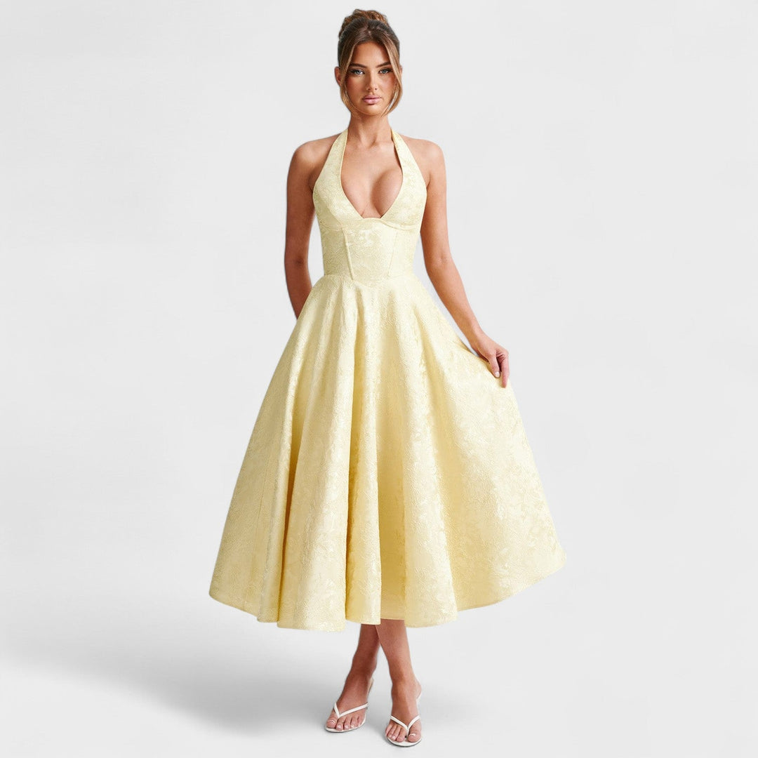 Eleanor - Structured Corset Midi Dress