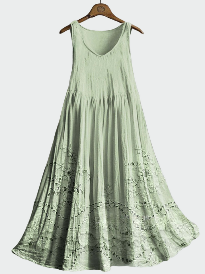 Isla Broderie Lace Sleeveless Dress