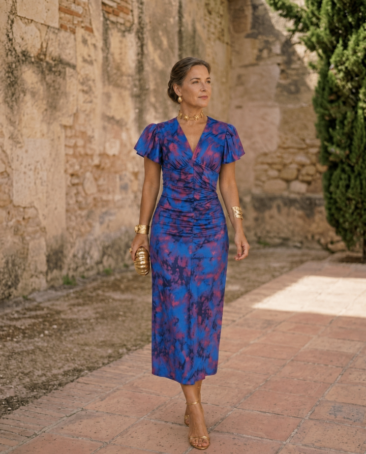 Temperance Puff Sleeve Midi Dress