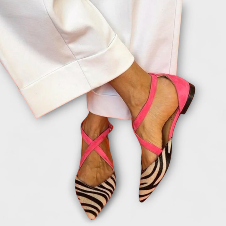 Fenna - Zebra Print Ballet Flats
