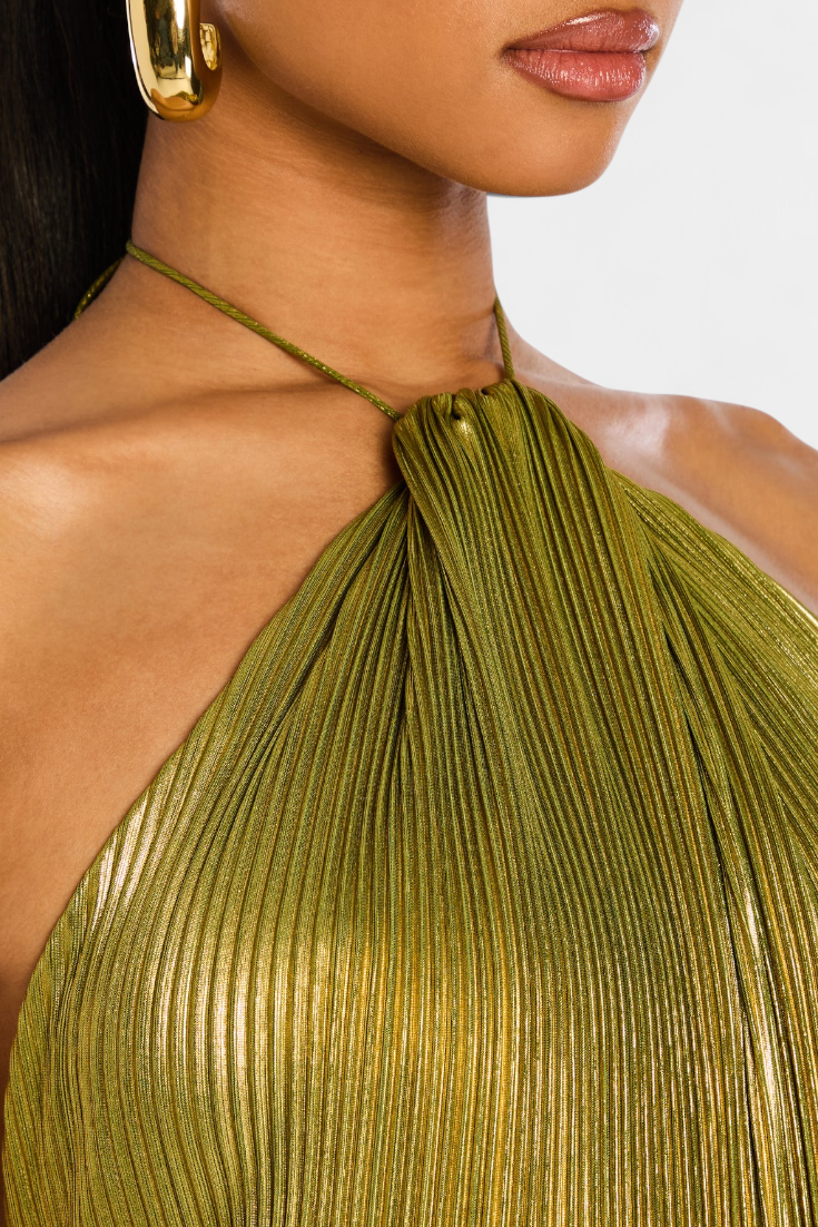 Marlies | Dress Halter Aperto sulla Schiena Metallico
