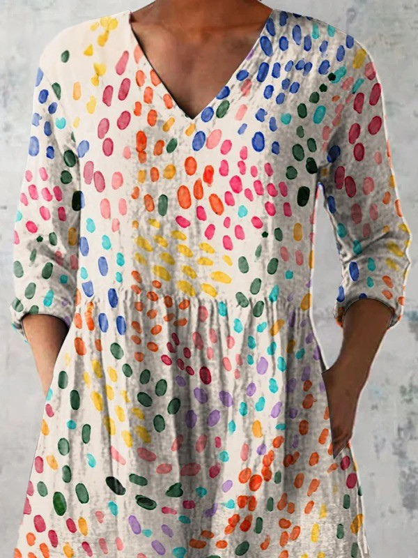 Ivonne | Long blouse with V-neck