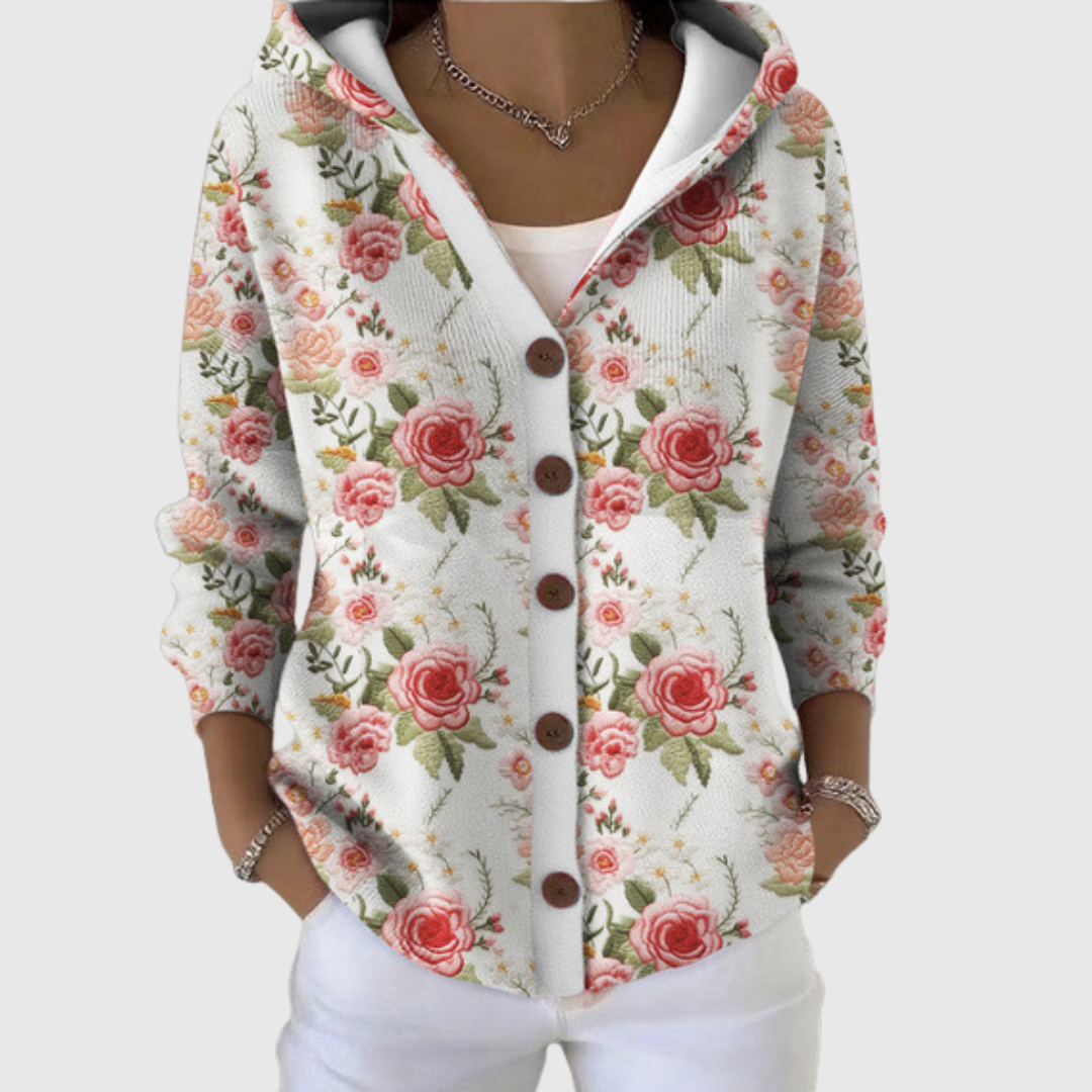 Magdalena | Comfortable knitted cardigan with hood