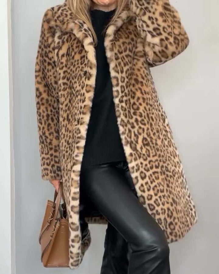 Matilda - Long Leopard Print Coat