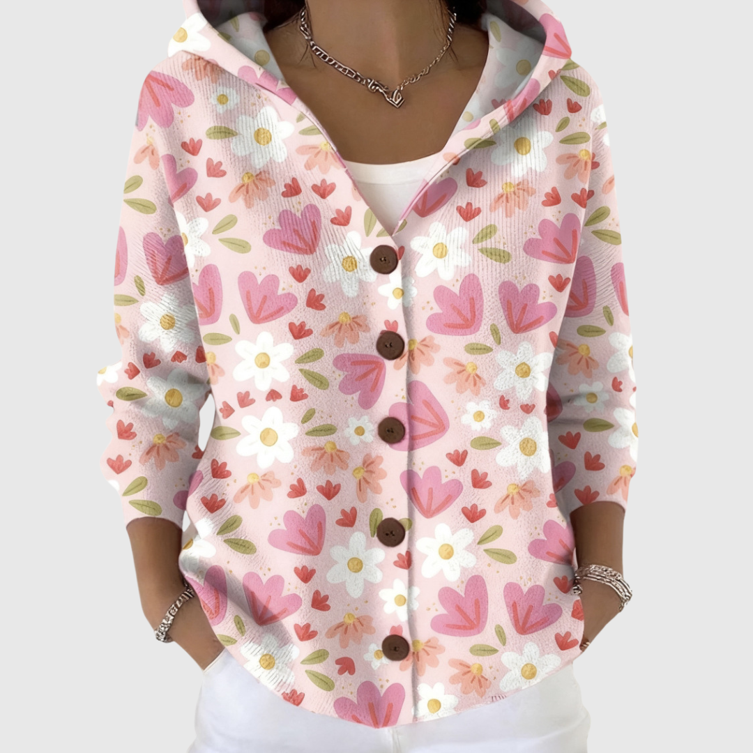 Evie | Comfortable knitted cardigan with hood