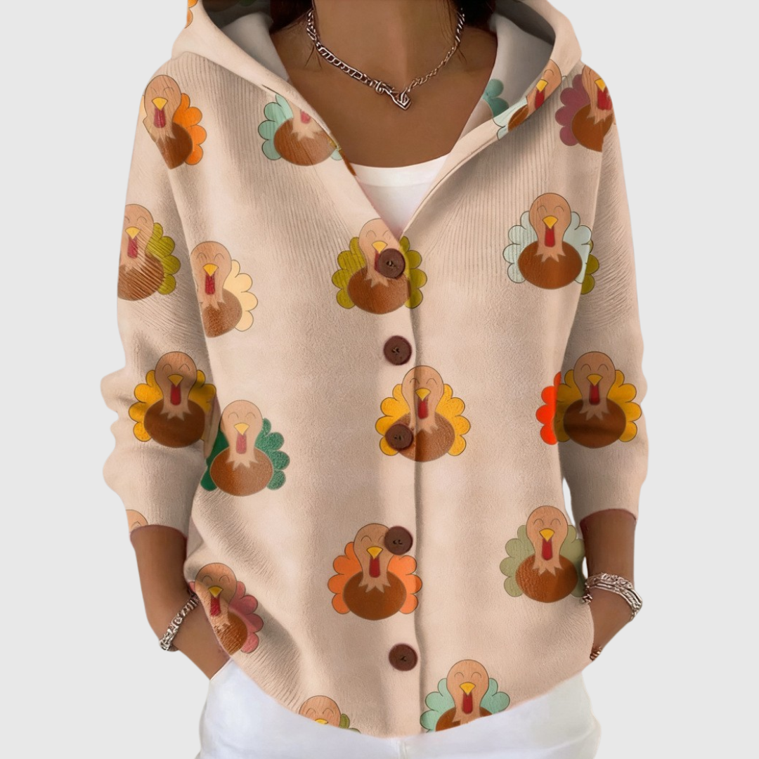 Joanna | Comfortable knitted cardigan with hood