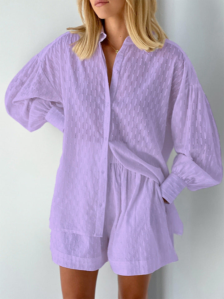 Evie | Lightweight blouse and shorts set
