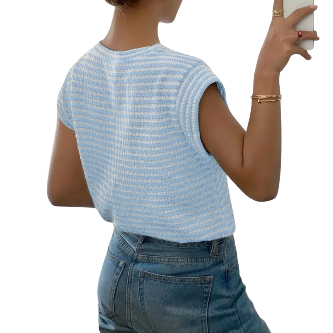 Victoria | Breezy Cutout Sleeveless Tee