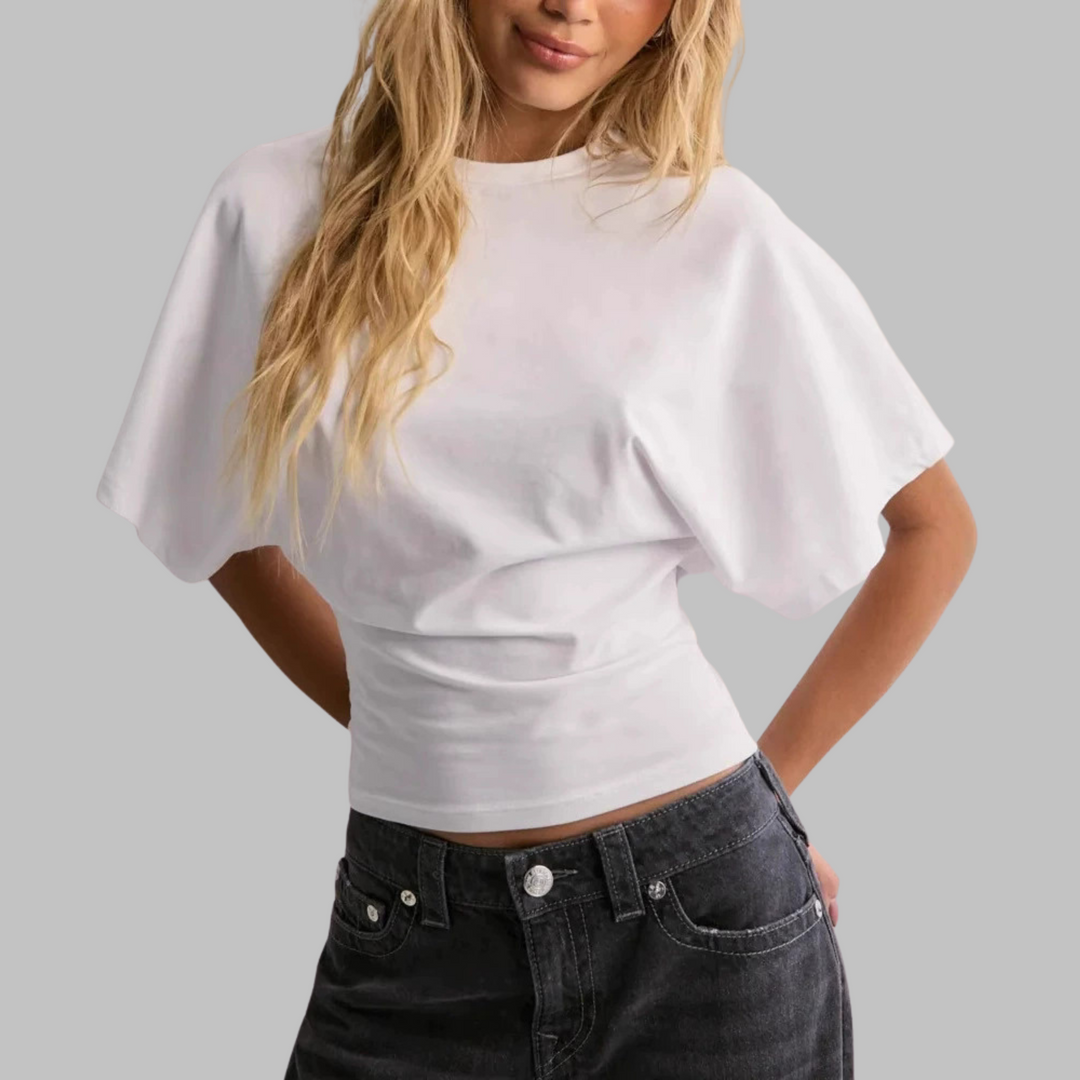Abigail | Casual Fitted Half Sleeve Round Neck Top