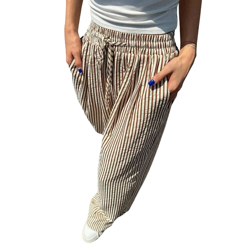 Hayley | Classic Striped Print Summer Trousers