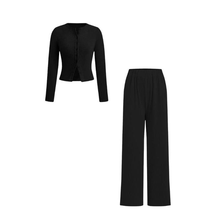 Natalie | Stylish Ribbed Two Piece Casual Set
