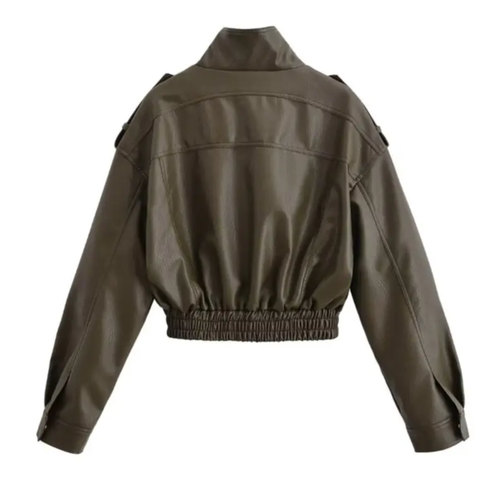 Verity | Faux Leather Biker Short Jacket