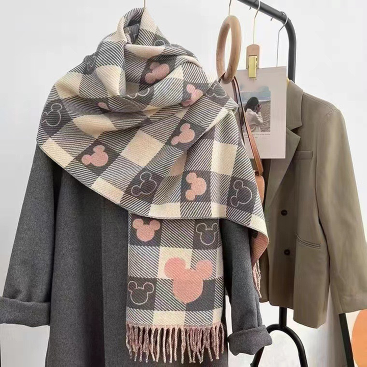 Gemma | Comfy Warm Plaid Double Side Tassel Scarf