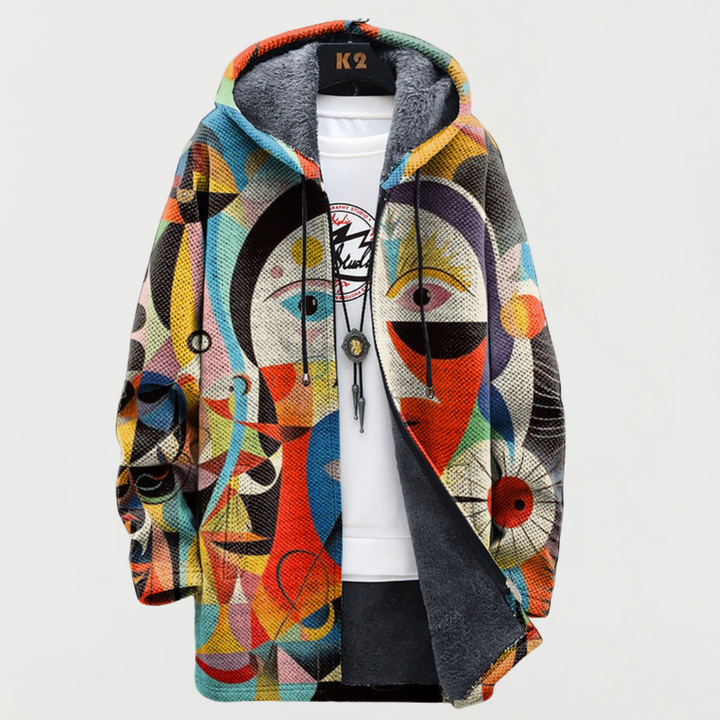 Georgia jacket with abstract pattern