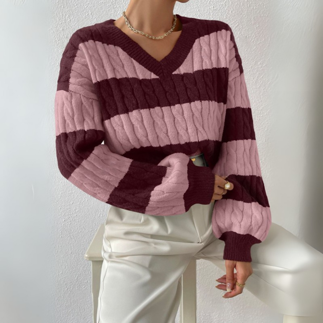 Gemma | Comfy V-Neck Long Sleeve Sweater