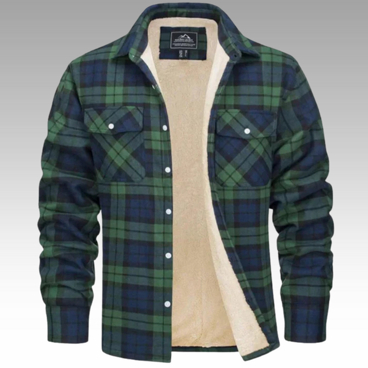 Patrick - Striped Fleece Trucker Jacket