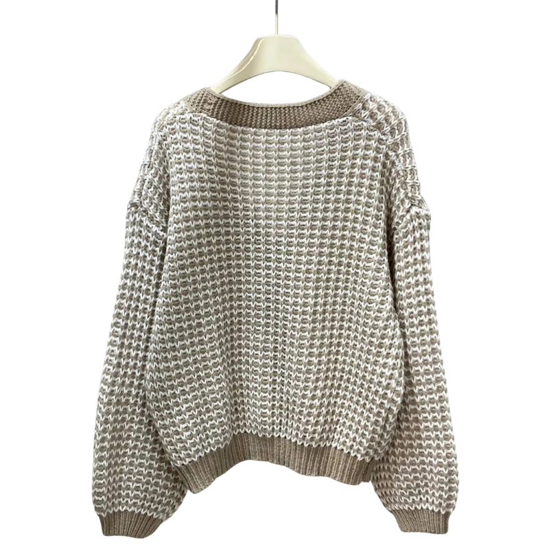 Matilda | Cosy Colorblock Button Cardigan Sweater