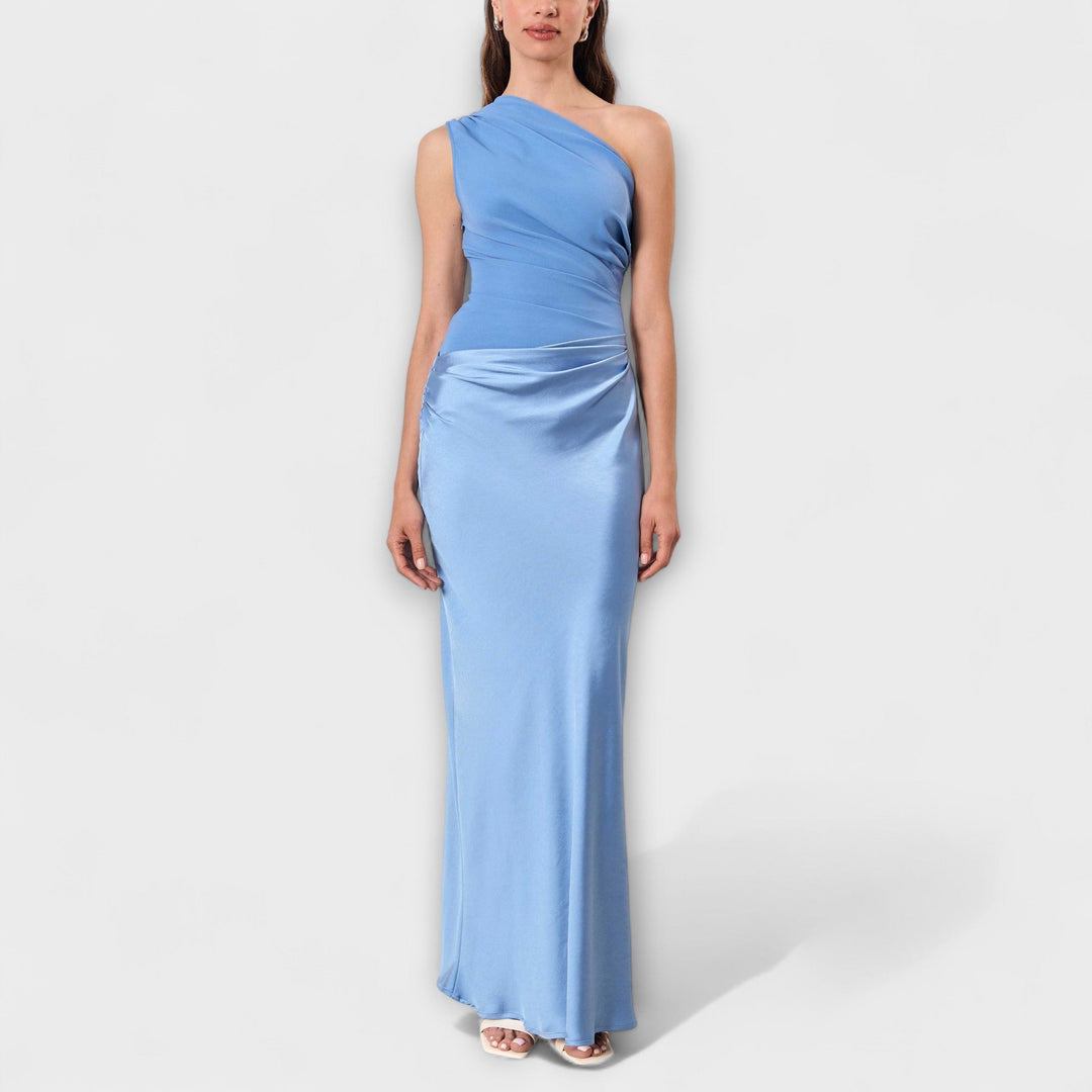 Chelsea - Asymmetric Satin Evening Dress