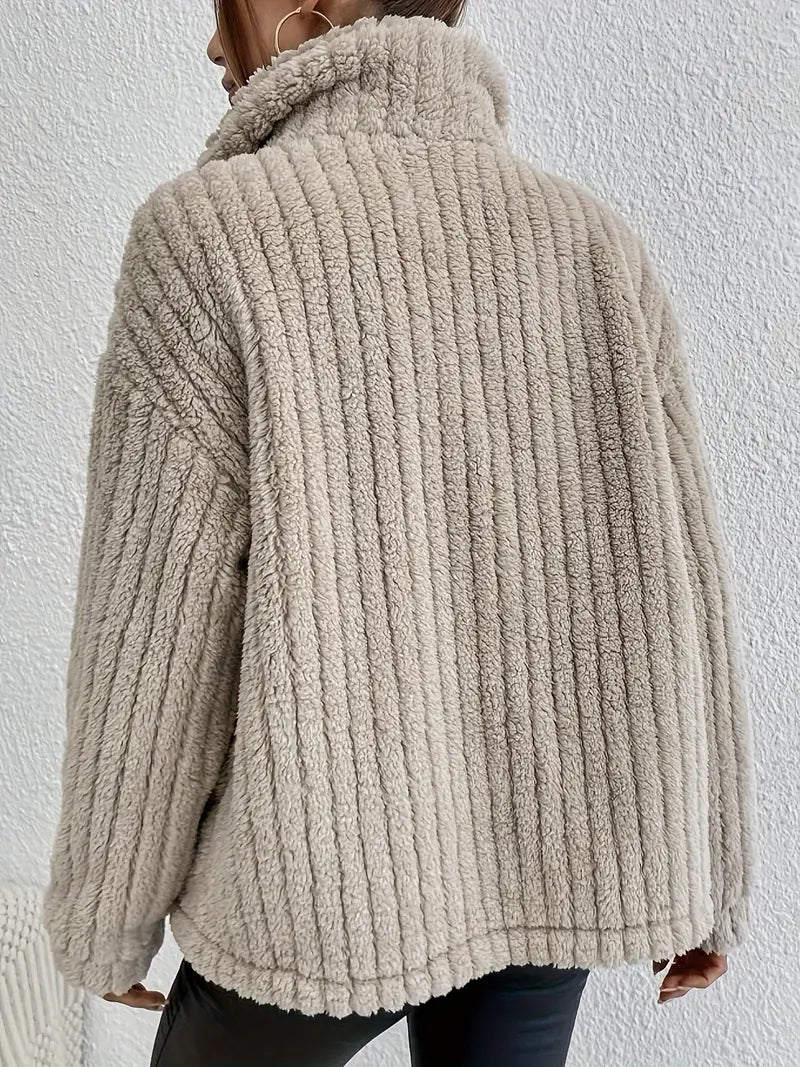Lily | Double-Sided Velvet Button Cardigan