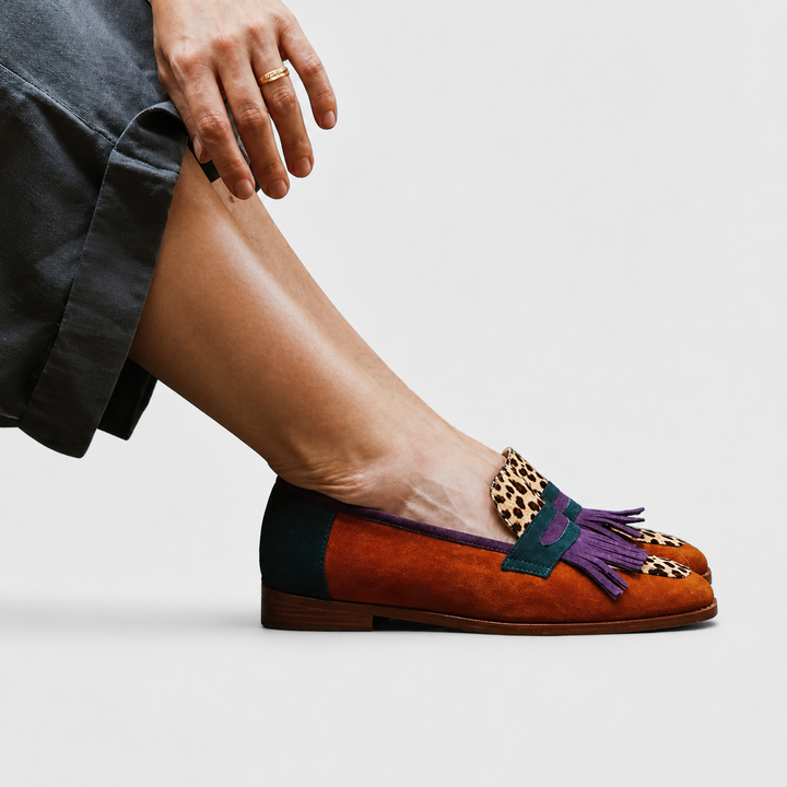 Louise | Brown leopard loafer