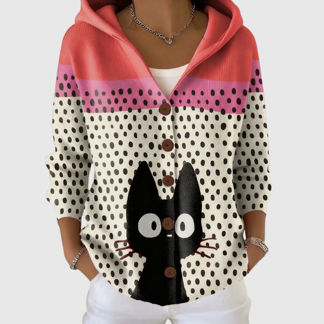 Hannah | Comfortable knitted cardigan with hood