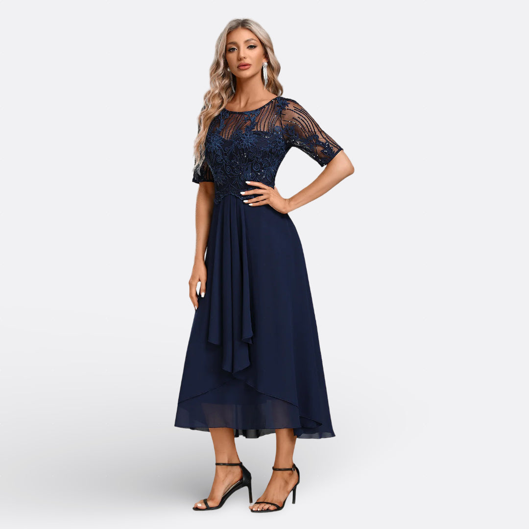 Isla - Short Sleeve Lace Dress
