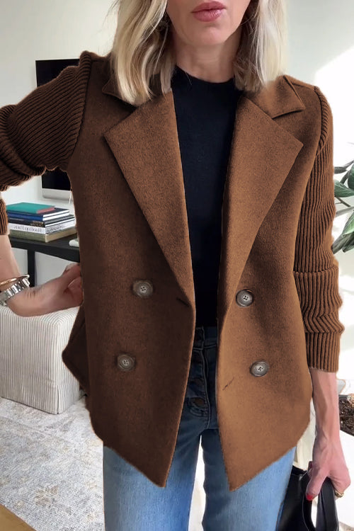 Vanessa | Elegant Knit-Sleeve Blazer