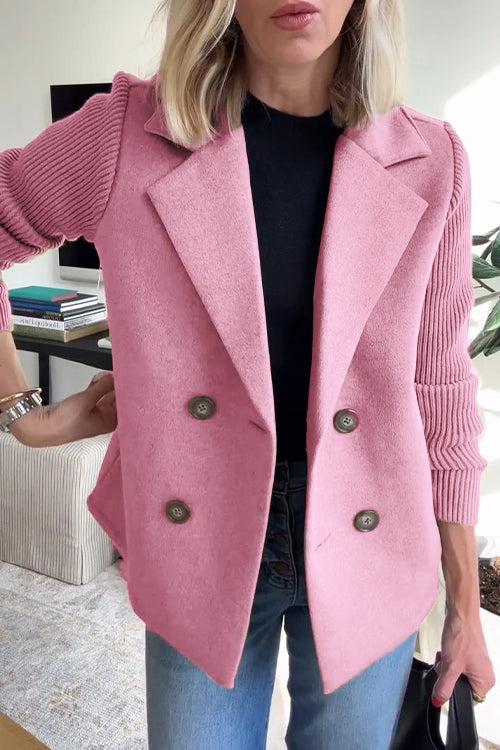 Vanessa | Elegant Knit-Sleeve Blazer