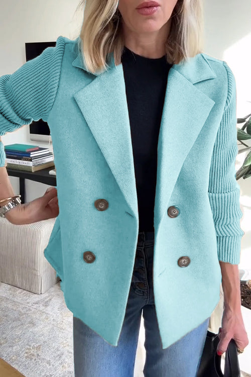 Vanessa | Elegant Knit-Sleeve Blazer