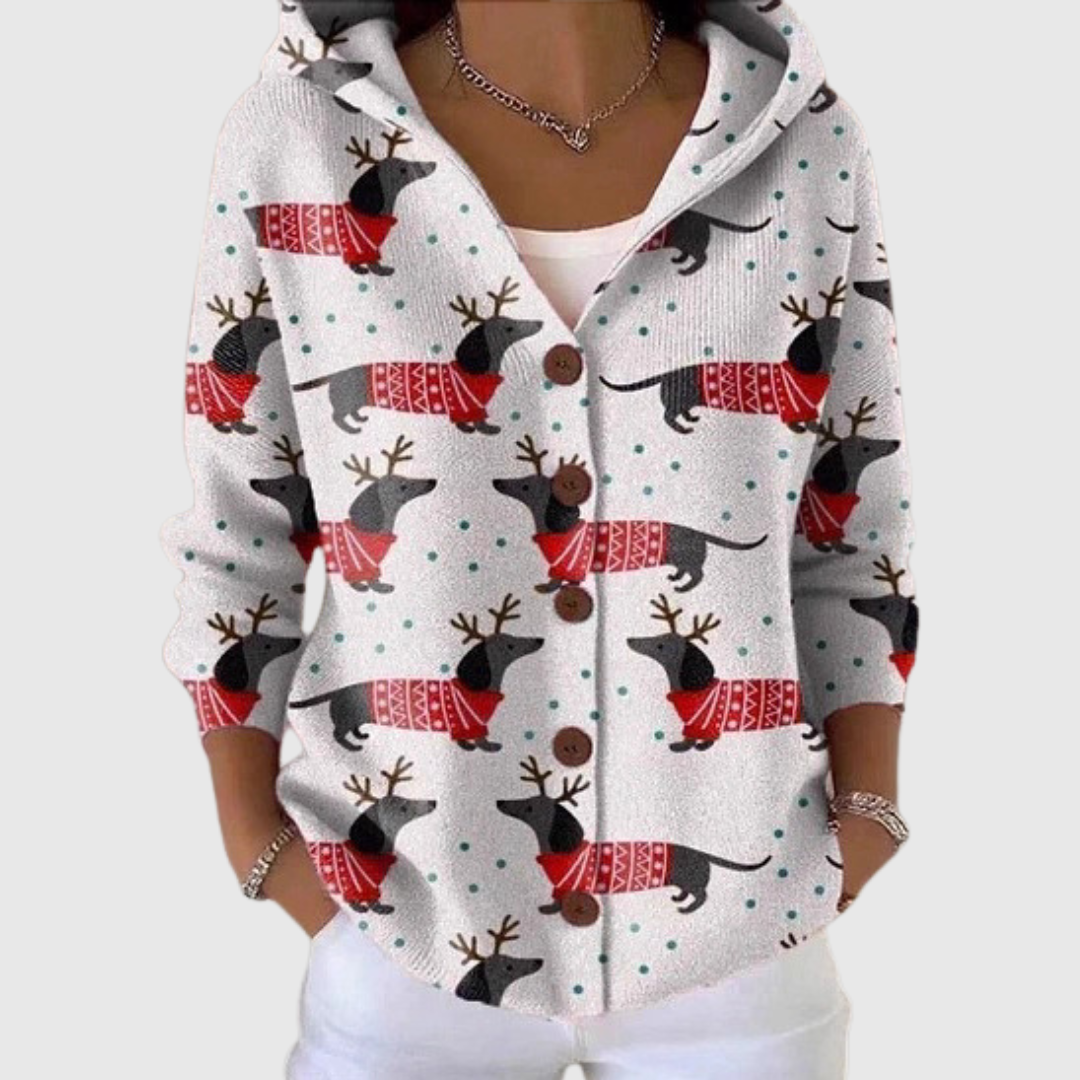 Catherine | Comfortable knitted cardigan with hood