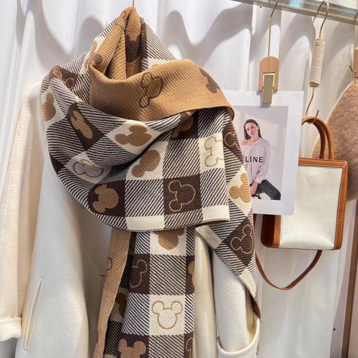 Gemma | Comfy Warm Plaid Double Side Tassel Scarf