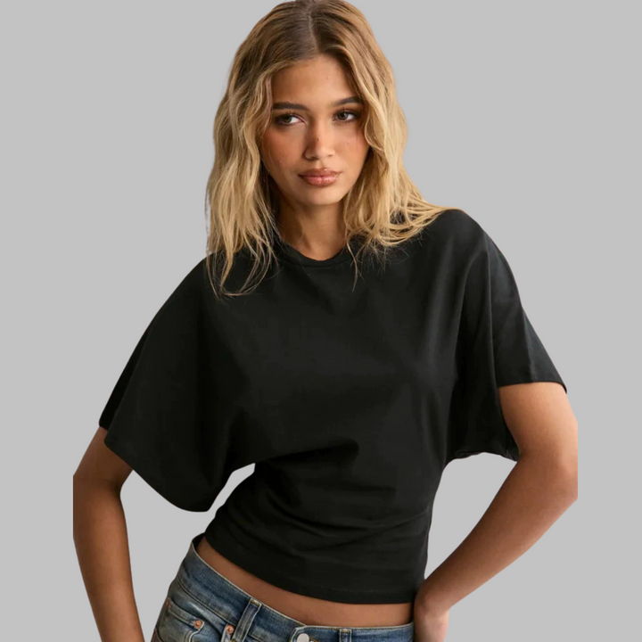 Abigail | Casual Fitted Half Sleeve Round Neck Top