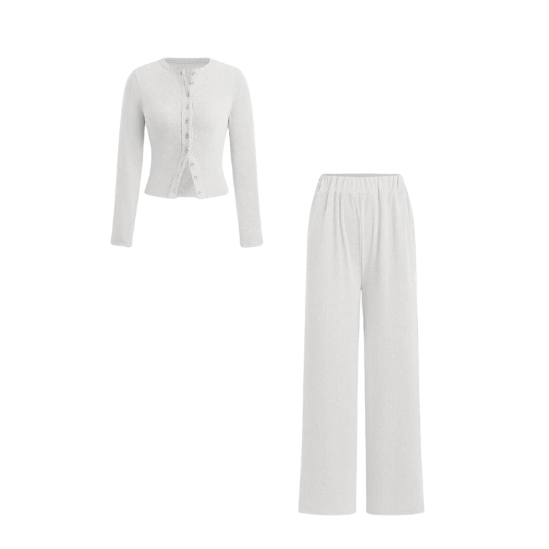 Natalie | Stylish Ribbed Two Piece Casual Set