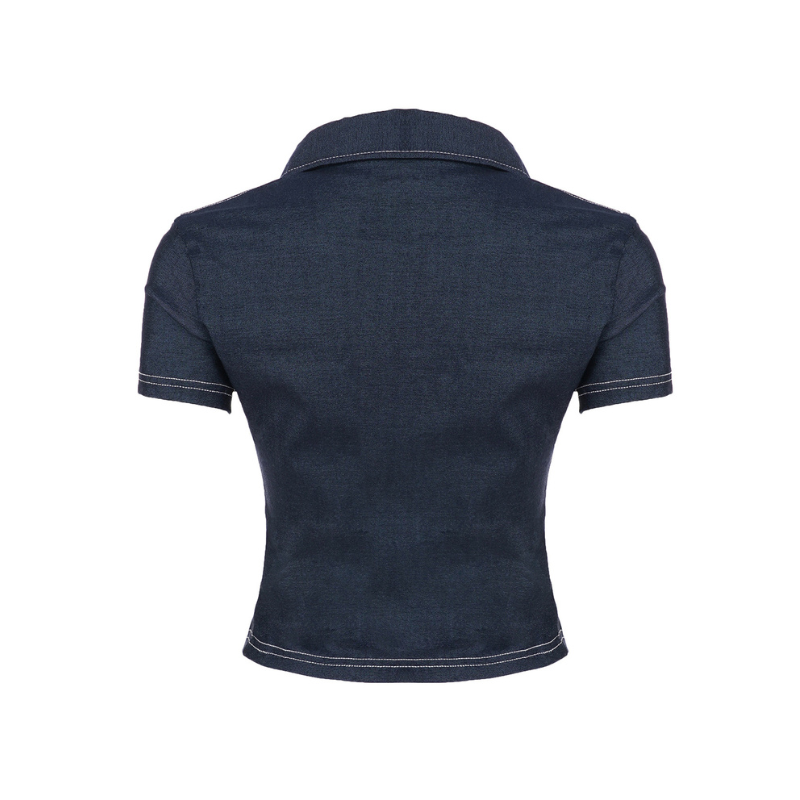 Erin | Chic Fitted Short Sleeve Shirt