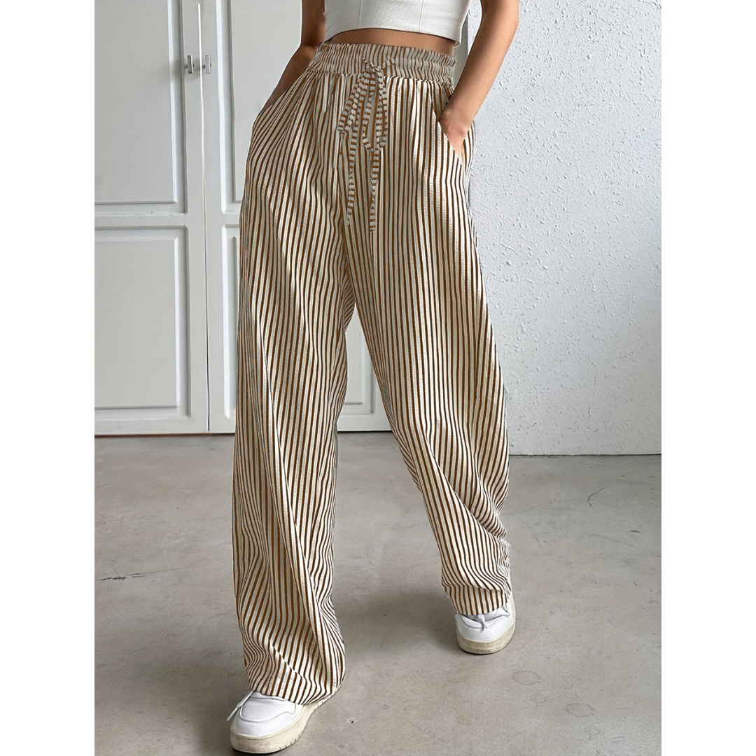 Lucy | Simple Summer Striped Relaxed Fit Bottoms