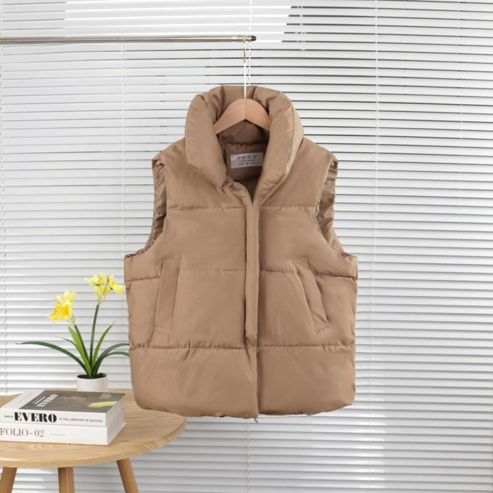 Grace | Comfy Oversized High Neck Sleeveless Puffer Jacket