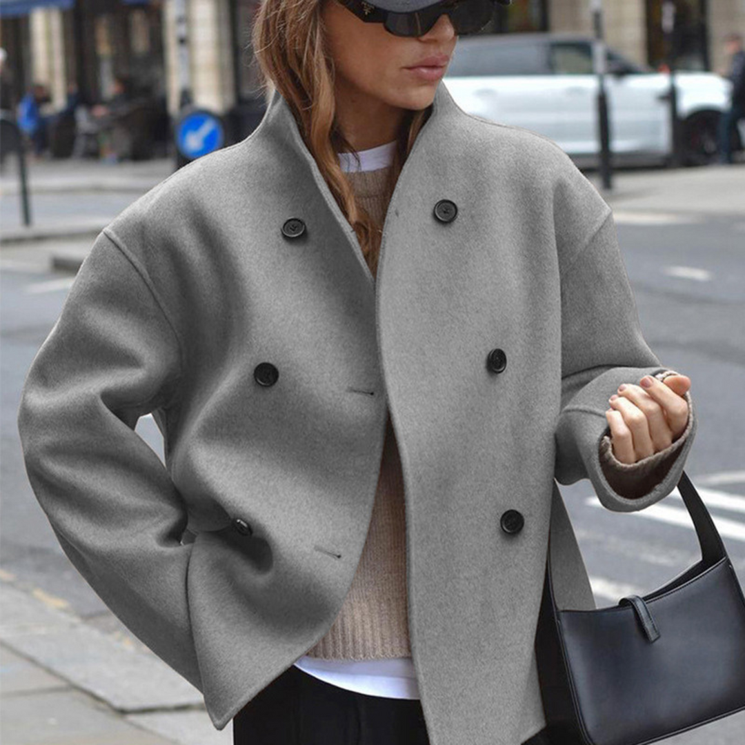 Isla | Cosy Long Sleeve Stand Collar Coat