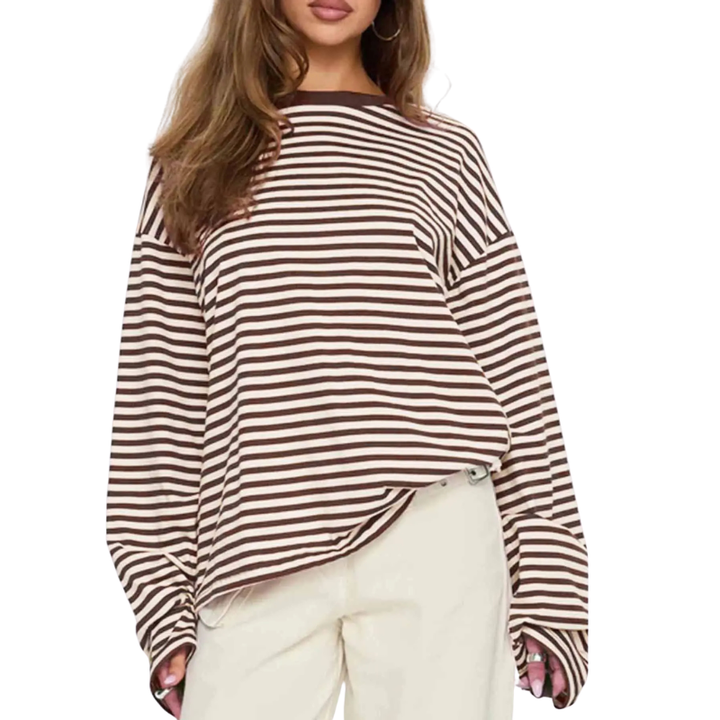 Alice | Fashionable Striped Long-Sleeve T-Shirt