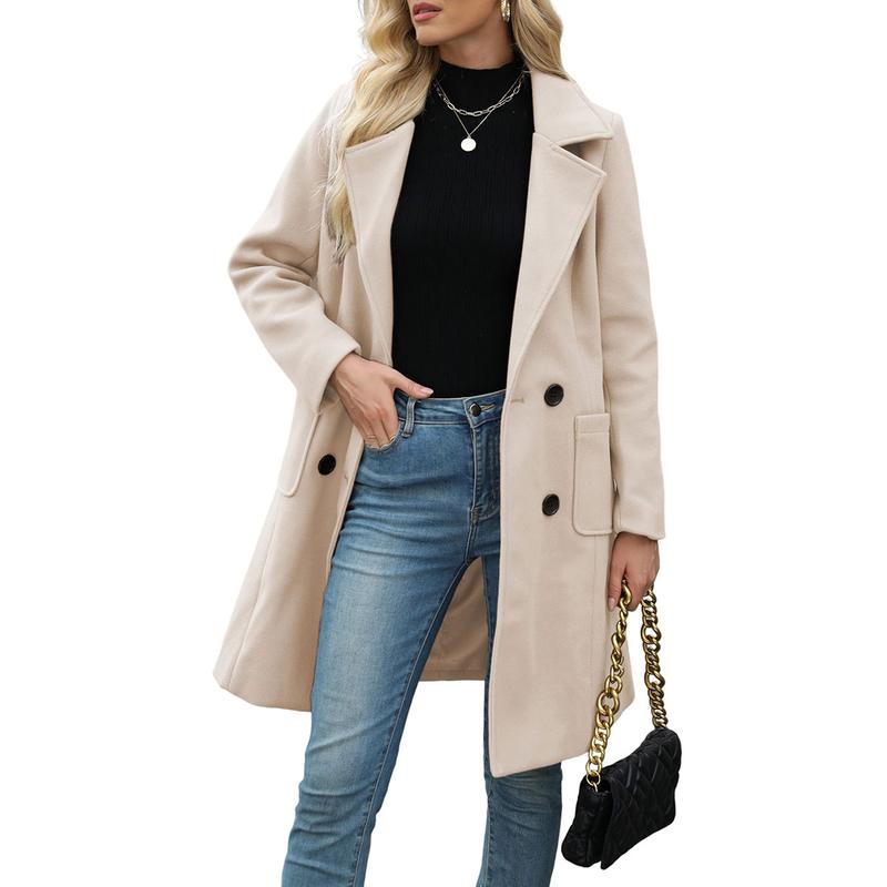Natalie | Casual Wool Blend Warm Coat with Notch Lapel for Winter Wear