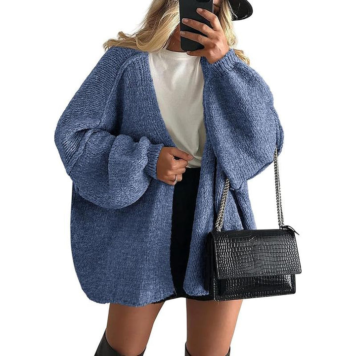 Hayley | Oversized Fit Lantern Sleeve Autumn Knit Cardigan